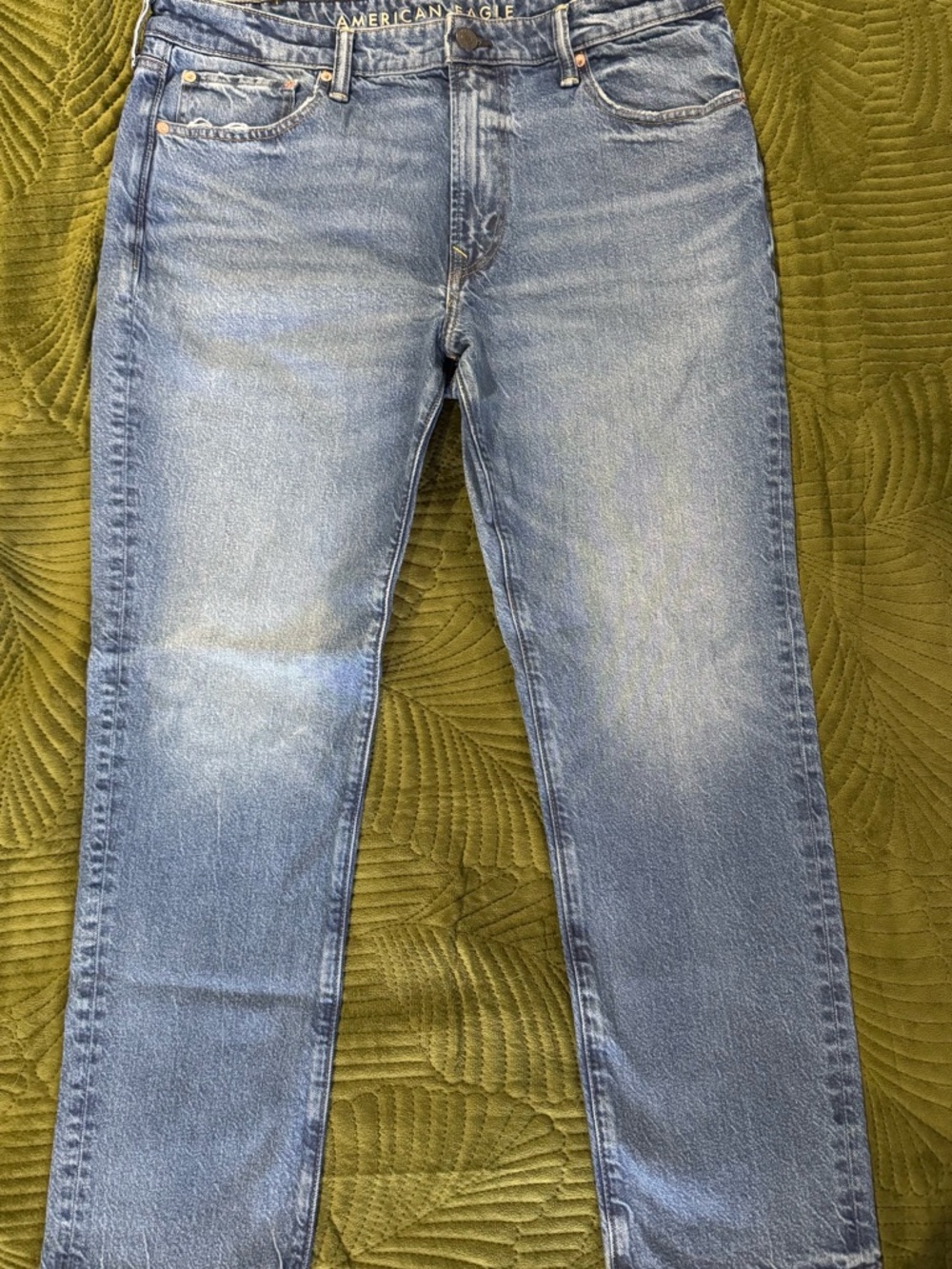 Men's American Eagle Outfitters EasyFlex+ Med Wash Slim Straight Jeans 38 x 32